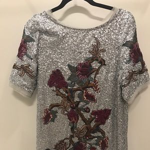NEW Zara Sequin Embroidered Dress